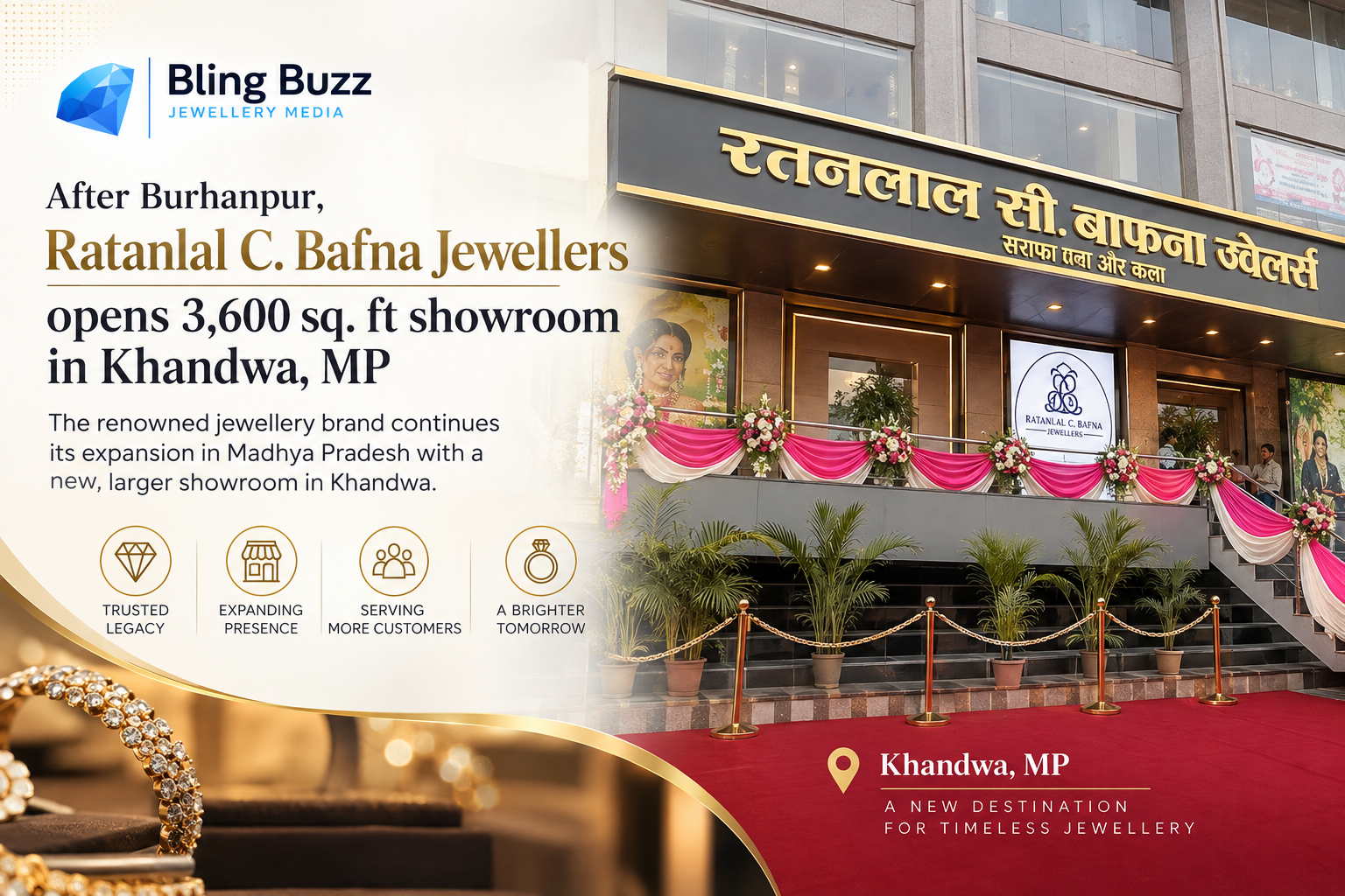 After Burhanpur, Ratanlal C. Bafna Jewellers opens 3,600 sq. ft showroom in Khandwa, MP