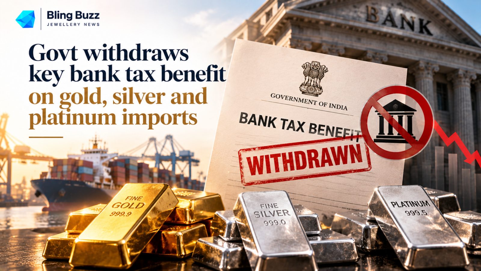 India Ends Tax Relief on Precious Metal Imports: Banks Now Face 3% IGST on Gold, Silver and Platinum
