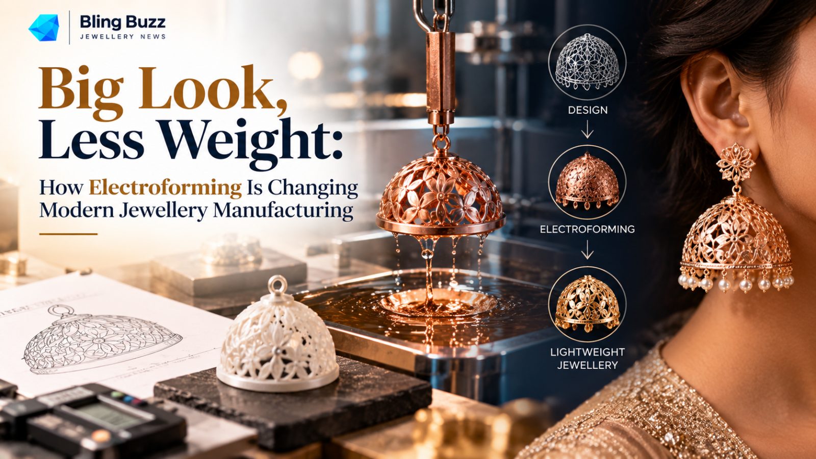 Big Look, Less Weight: How Electroforming Is Changing Modern Jewellery Manufacturing