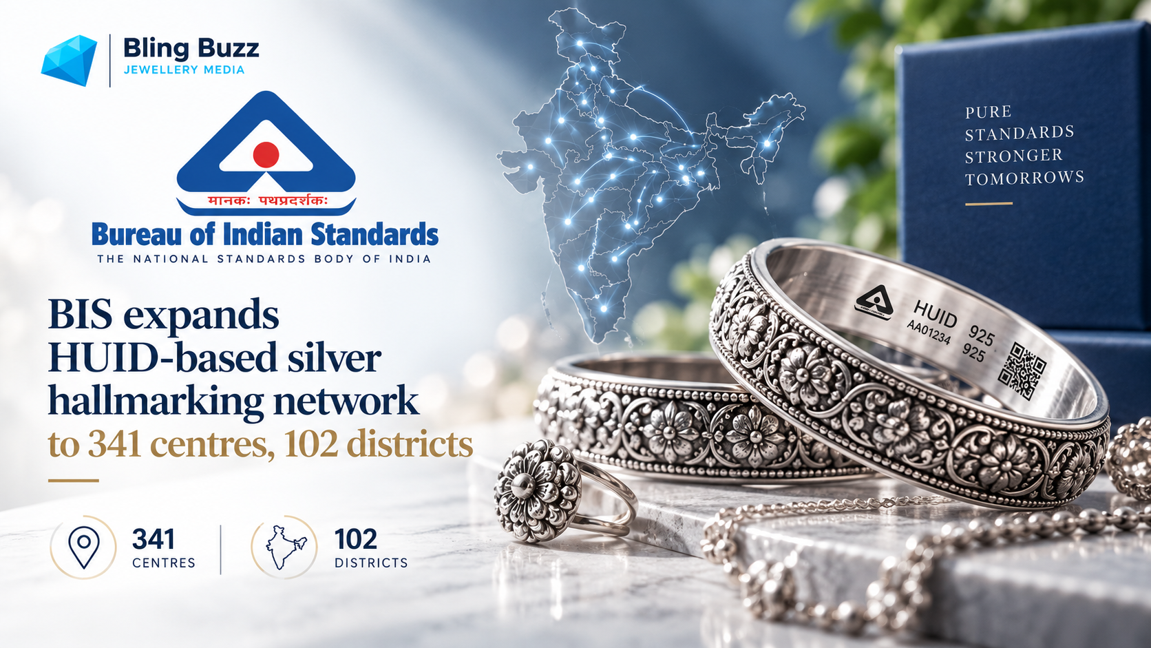 BIS expands HUID-based silver hallmarking network to 341 centres, 102 districts nationwide