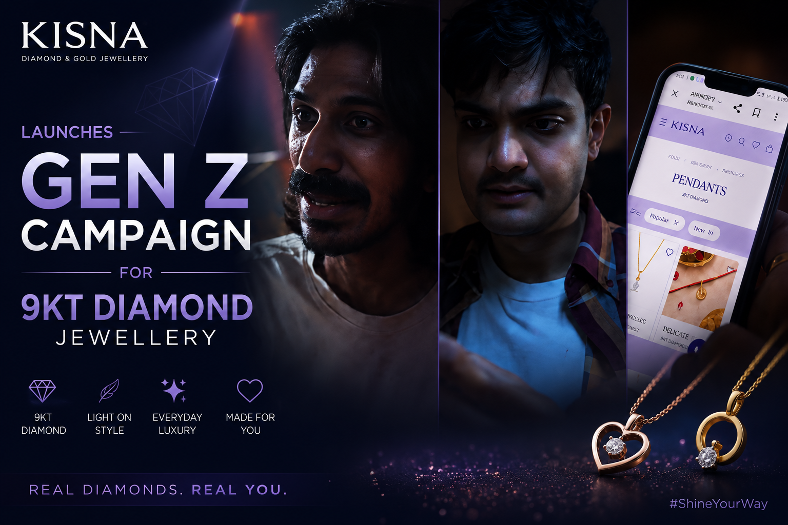 KISNA Launches Gen Z Campaign for 9KT Diamond Jewellery
